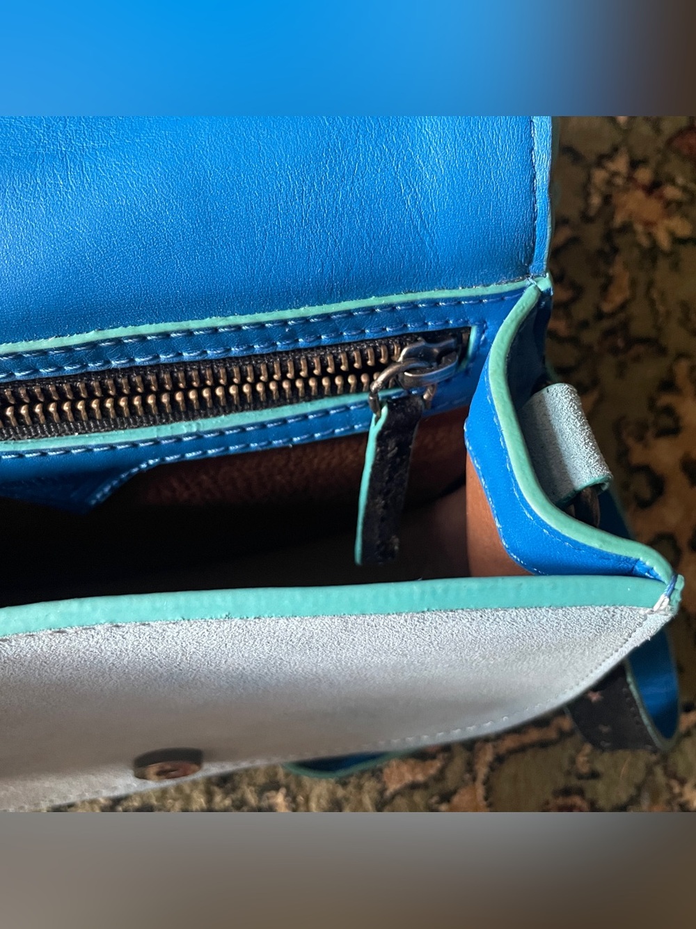 John Fluevog Blue and Silver Star Wallet and Bag Set - Picture 10 of 16